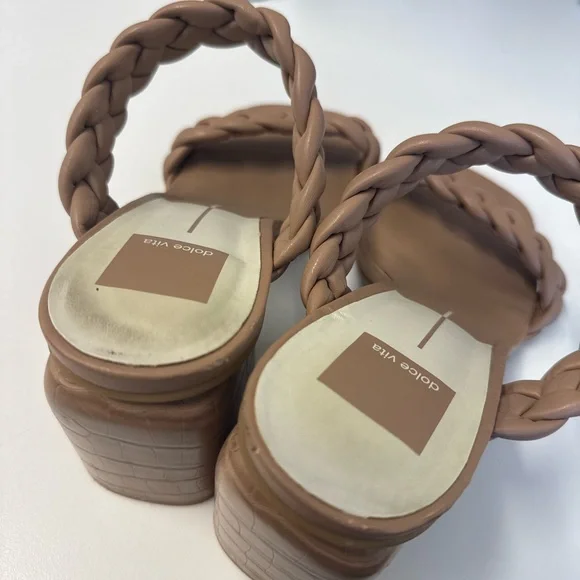 Dolce Vita Women's Braided Tan Sandals - Picture 2 of 2